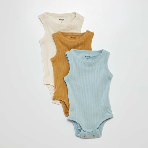 Lot de 3 bodies évolutifs à bretelles unis