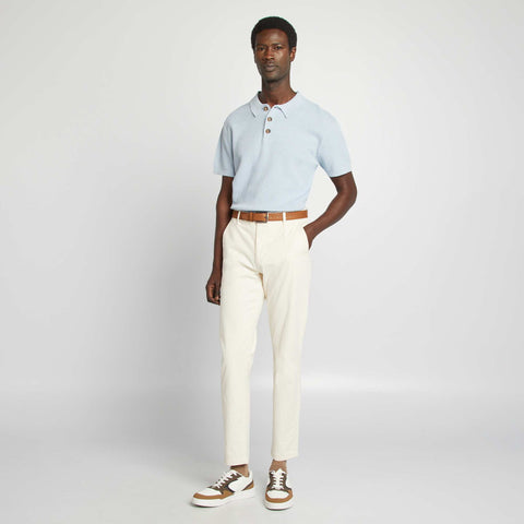Polo en maille tricot