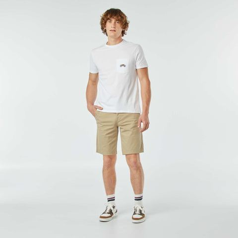 T-shirt manches courtes avec poche poitrine et broderie