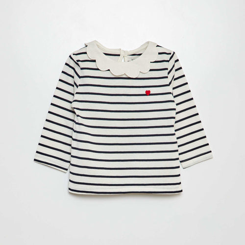 T-shirt avec collerette