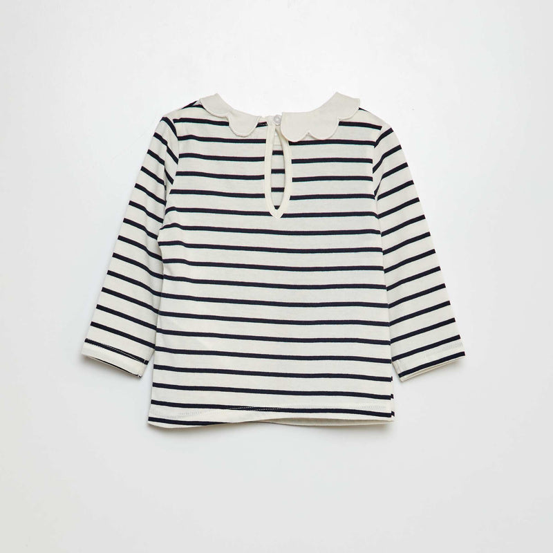 T-shirt avec collerette