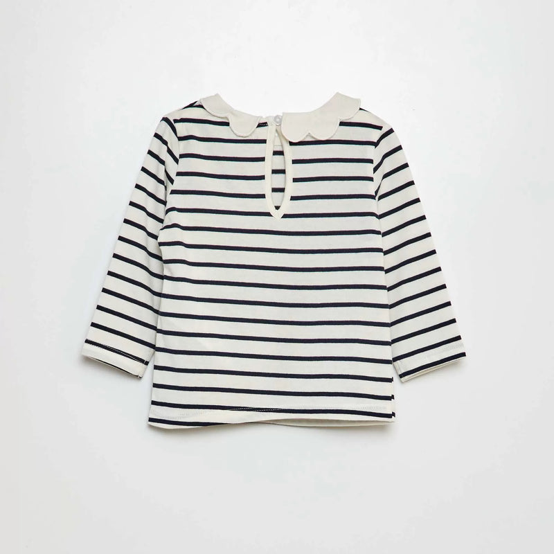 T-shirt avec collerette