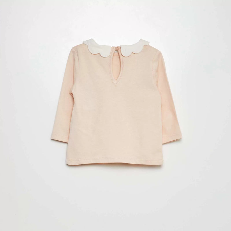 T-shirt avec collerette