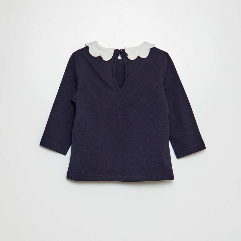 T-shirt avec collerette