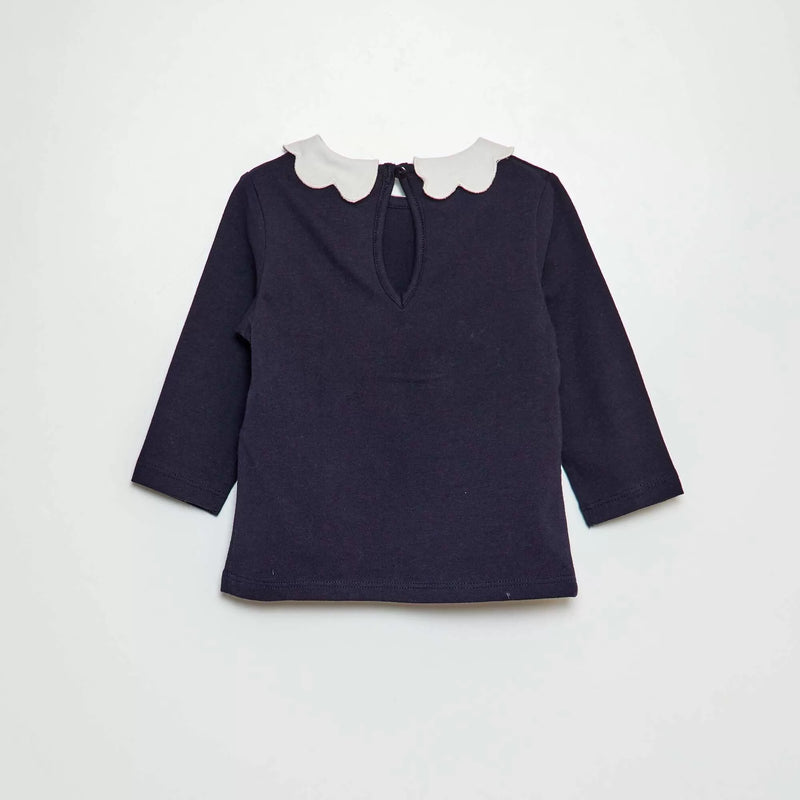 T-shirt avec collerette