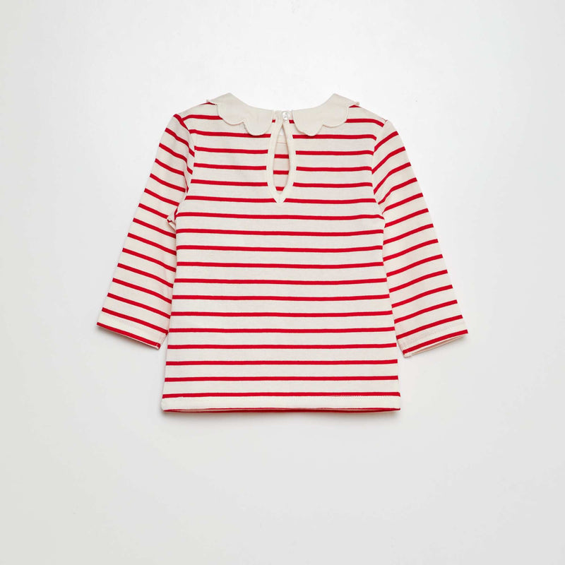 T-shirt avec collerette