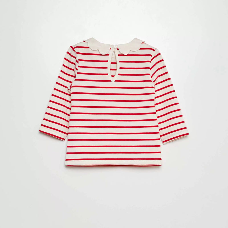 T-shirt avec collerette