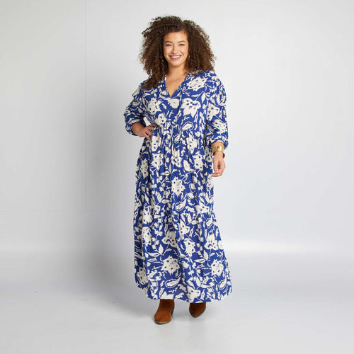 Robe longue à motif