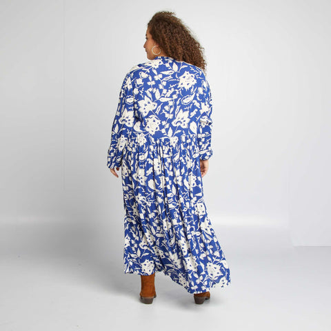 Robe longue à motif