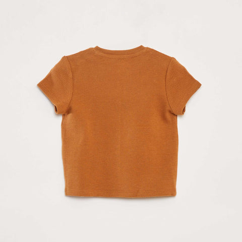 T-shirt en maille gaufrée