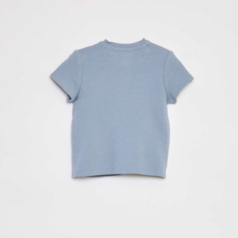 T-shirt en maille gaufrée