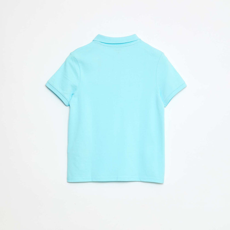 Polo uni en maille piquée