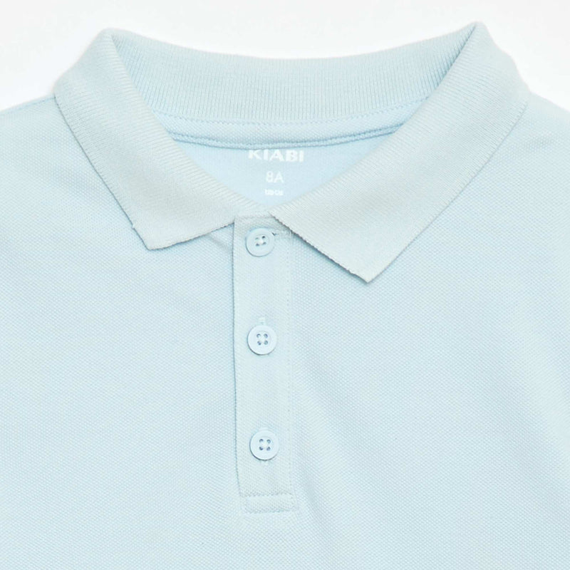 Polo uni en maille piquée