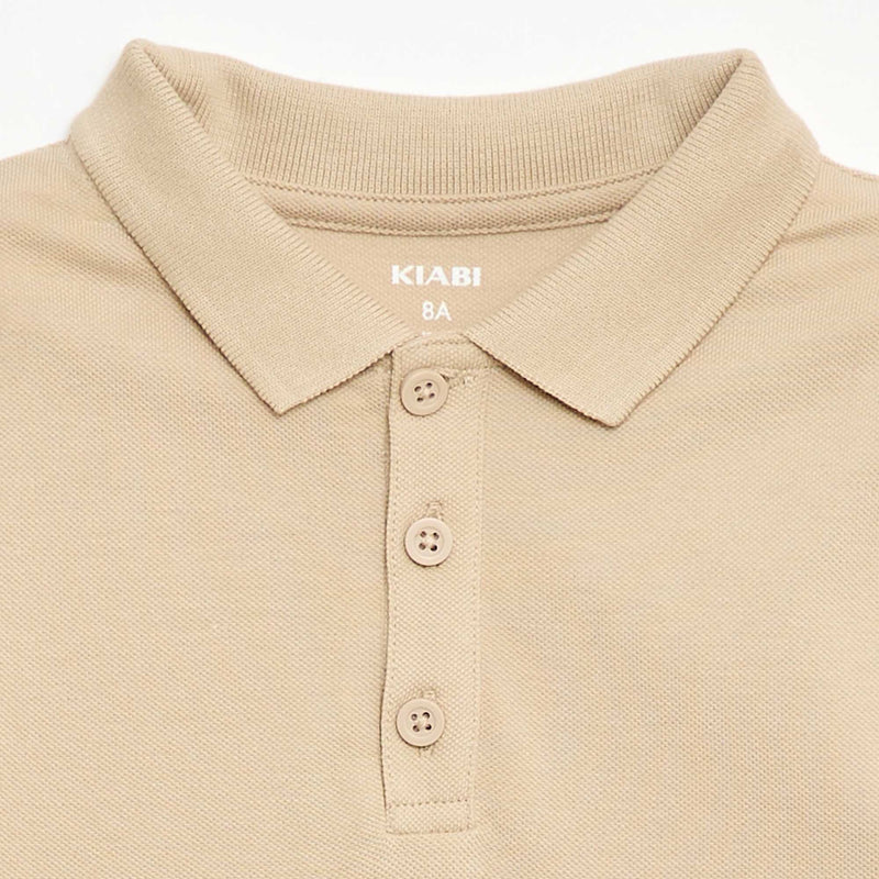Polo uni en maille piquée