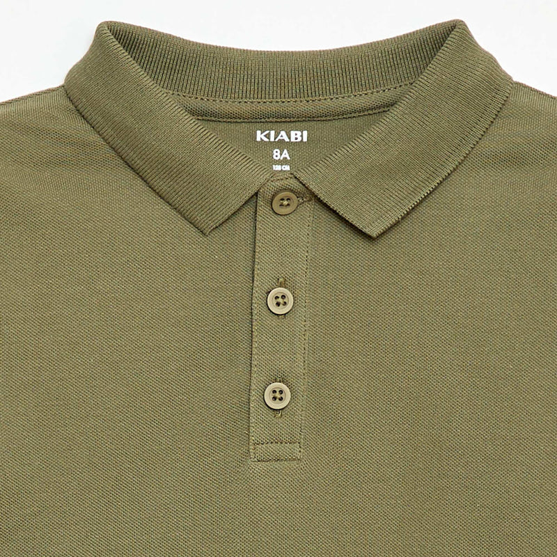 Polo uni en maille piquée