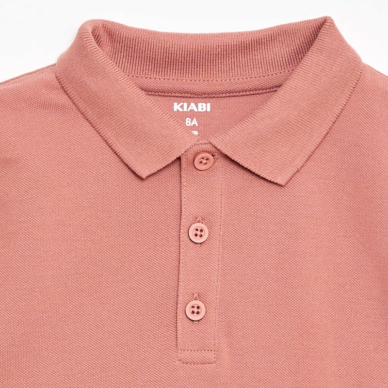 Polo uni en maille piquée