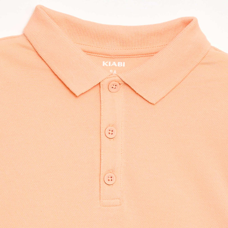 Polo uni en maille piquée