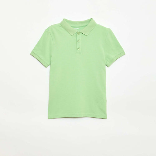 Polo uni en maille piquée