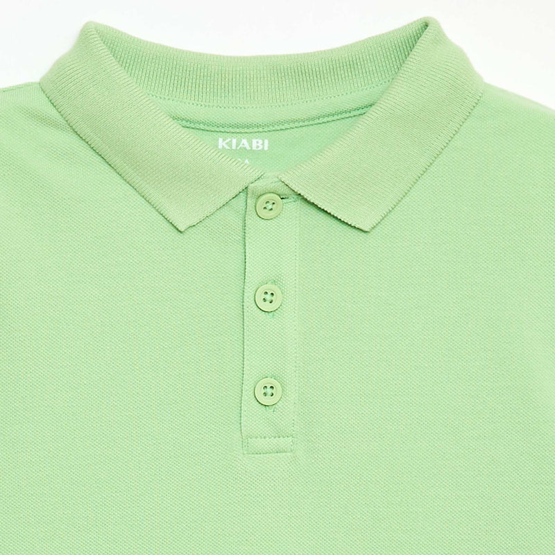 Polo uni en maille piquée
