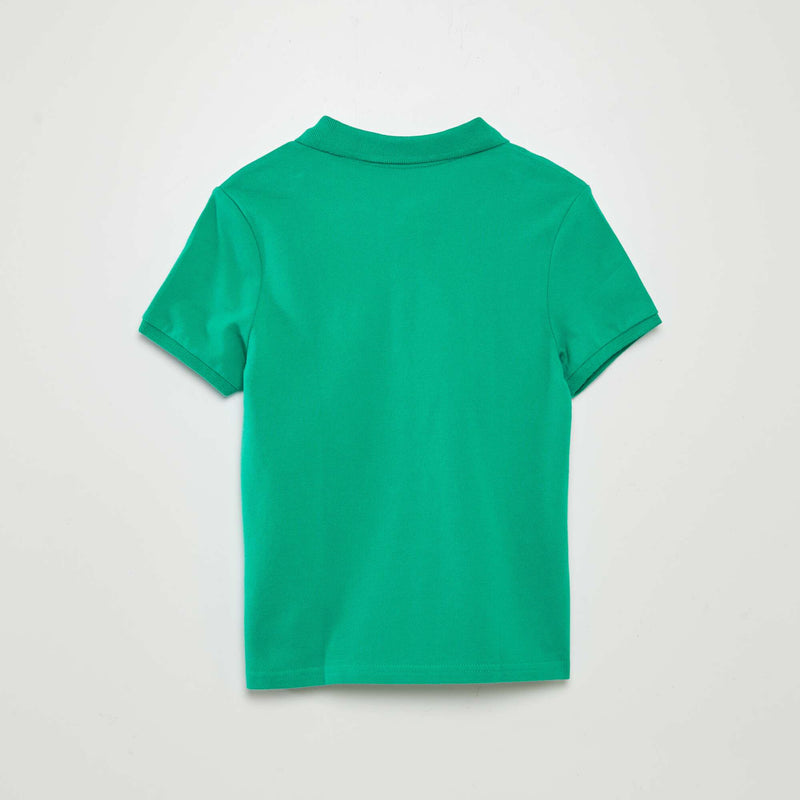 Polo uni en maille piquée