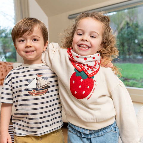 Sweat en french terry avec motif brodé