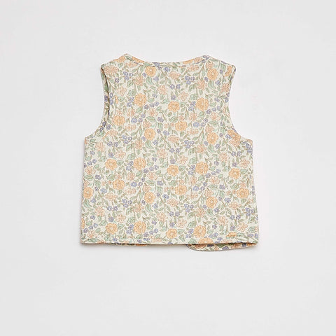 Gilet sans manches en gaze de coton