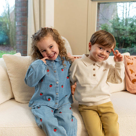 Chemise en denim brodée