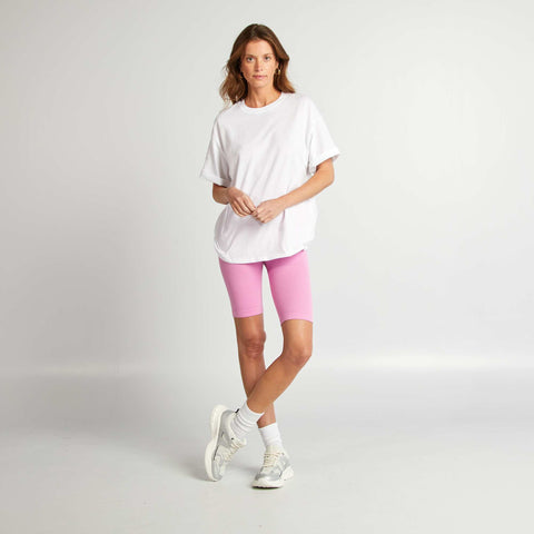 T-shirt oversize uni manches courtes