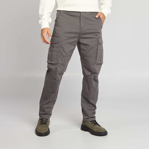 Pantalon multi-poches en dobby