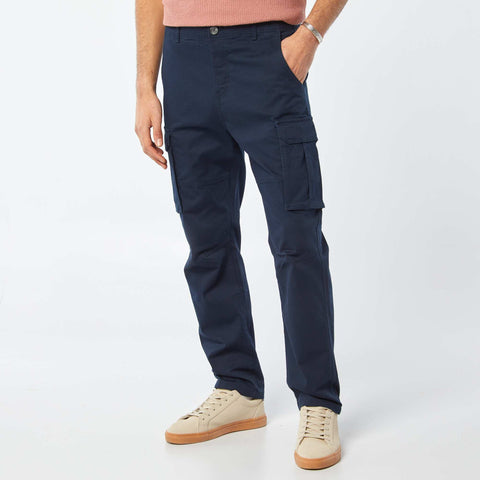 Pantalon multi-poches en dobby