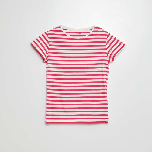 T-shirt à manches courtes rayé