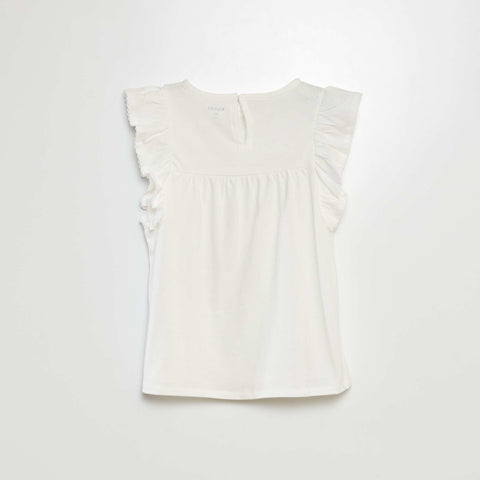 T-shirt en broderie anglaise