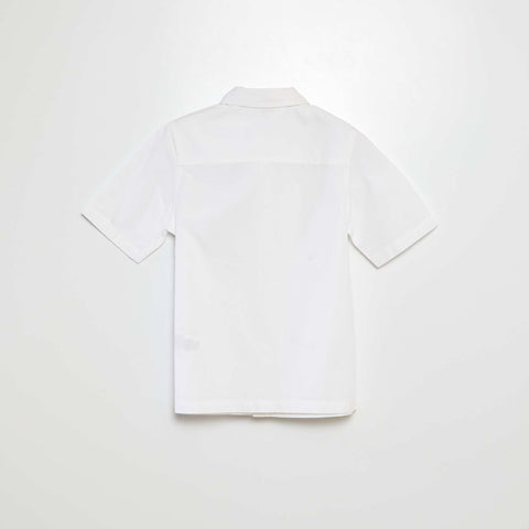 Chemise en popeline manches courtes