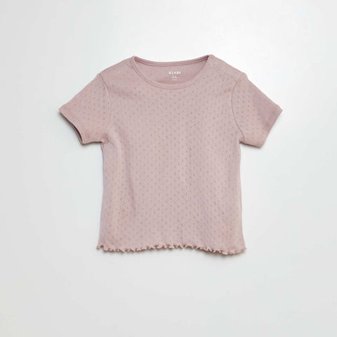 Pyjama en pointelle t-shirt + short - 2 pièces