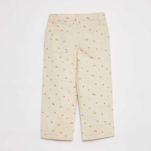 Pantalon denim cropped