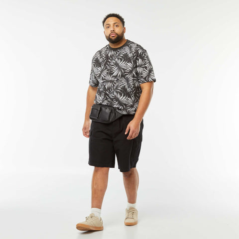 T-shirt en maille jersey imprimé avec manches courtes
