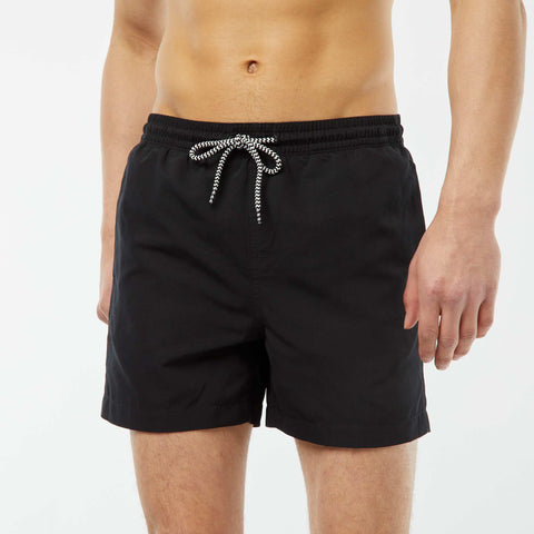 Short de bain uni avec cordons