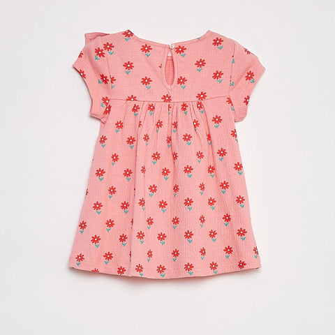 Robe volantée à manches courtes