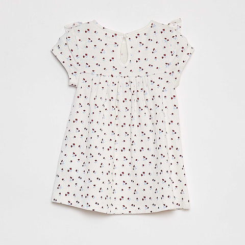 Robe volantée à manches courtes