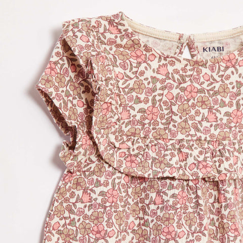Robe volantée à manches courtes