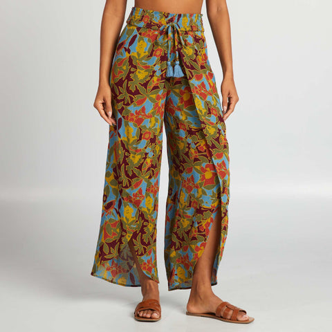 Pantalon de plage large imprimé