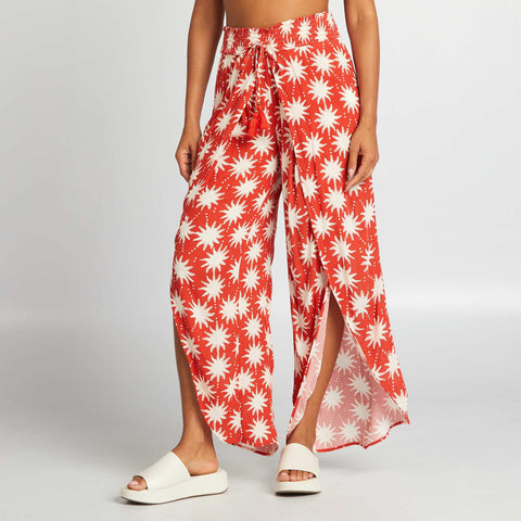 Pantalon de plage large imprimé