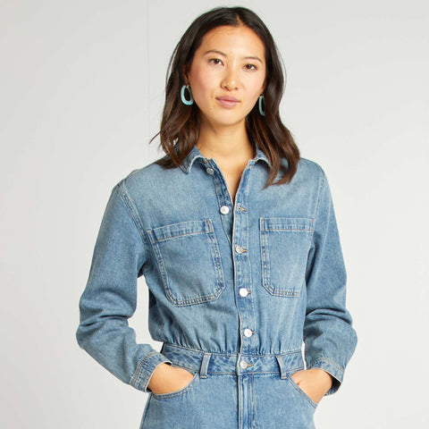 Combinaison longue en jean