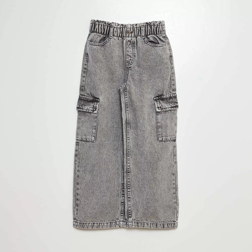 Jean large taille élastique