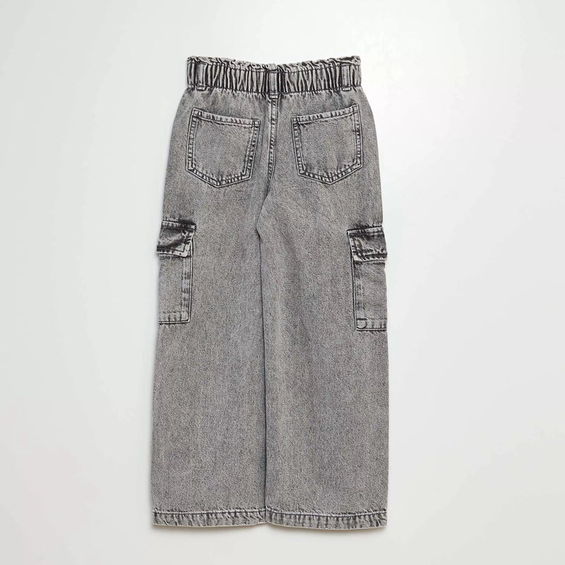 Jean large taille élastique