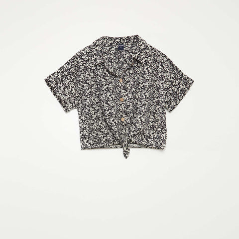 Ensemble t-shirt + pantalon fluides imprimé fleuri - 2 pièces