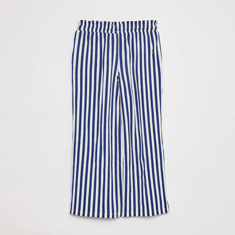 Pantalon large à rayures