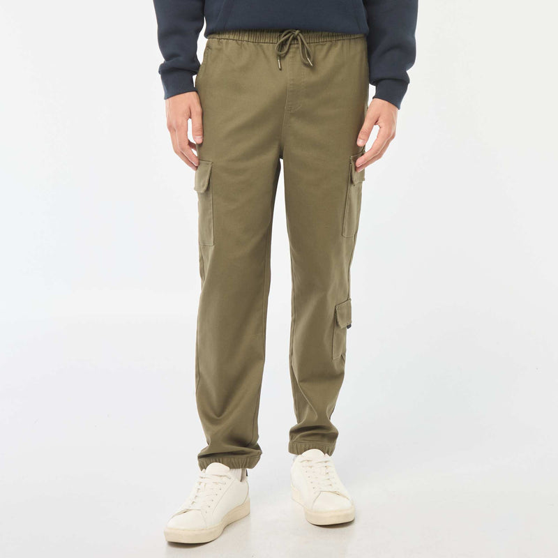 Pantalon esprit 'jogger' multipoches