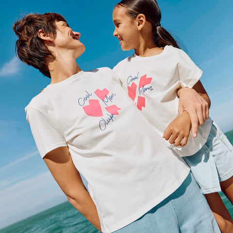 T-shirt imprimé manches courtes 'fête des mères'
