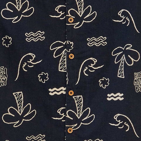 Chemise à manches courtes et col pyjama avec imprimé